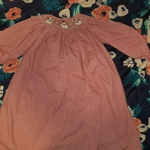 Smocked Christmas Dress size 5